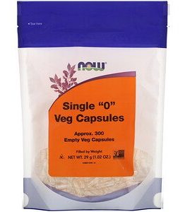 Now Foods, Single "0" Veg Capsules, , Approx. 300 Empty Veg Capsules
