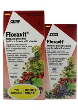 Salus Floravit Yeast-Free Iron Formula BONUS 500 ml + 250 ml