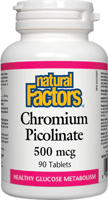 Natural Factors Chromium Picolinate 500 mcg 90 Tablets 90 Tablets