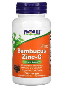 NOW Foods, Sambucus Zinc-C, 60 Lozenges