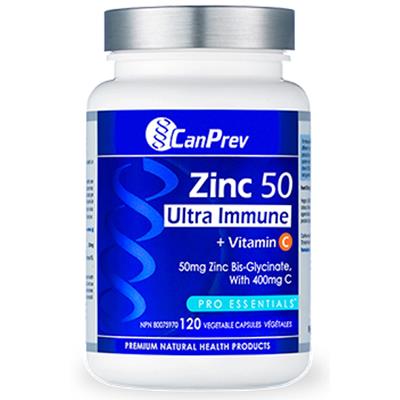 CANPREV Zinc 50 Ultra Immune + Vitamin C (120 Caps)
