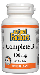Natural Factors Complete B 100 mg Time Release 60 Tablets