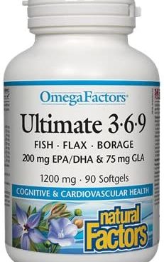 Natural Factors Ultimate 3-6-9 1200 mg 90 Softgels
