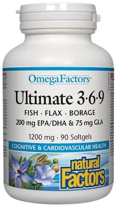 Natural Factors Ultimate 3-6-9 1200 mg 90 Softgels