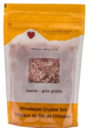 Heartfelt Living Himalayan Crystal Salt - Coarse Himalayan Crystal Salt is a superior form of salt containing the most easily assimilated forms of minerals and trace elements required by the body. It is created when the sun dries sea water and the earth’s pressure over the millenia turns it into large crystals. The higher the pressure, the more perfect the crystalline structure. Mined from deep within the earth, it has never been exposed to pollution. Himalayan Crystal Salt, with its wealth of minerals and trace elements, has been valued through the ages for its health benefits. Our common cooking salt does not contain the vital elements that make crystal salt from the huge Salt Range about 200 km from the foot of the Himalayas so precious.Common cooking salt lacks most of the minerals and trace elements needed for optimal body function. Now it’s easy to use the real thing! Benefits: Himalayan Crystal Salt regulates the water content throughout the body Balances the pH level in the body cells, mainly in the brain cells In combination with water, Himalayan crystal salt, with up to 84 minerals and trace elements, is essential for the regulation of blood pressure Himalayan crystal salt assists the flow of the hydroelectric energy in the body cells Himalayan crystal salt may prevent muscle cramps Himalayan crystal salt can absorb food particles through the intestinal tract Himalayan crystal salt can help with respiratory health problems Himalayan crystal salt can be a natural help for skin problems Himalayan crystal salt can support bone density Himalayan crystal salt may support a better night’s sleep