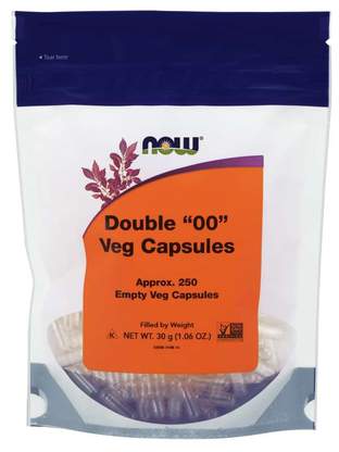 NOW Double "00" Vegetarian Capsules 250 Empty Capsules