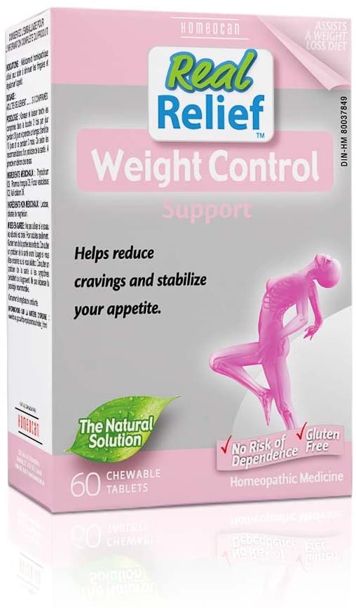 Real Relief Weight Control Tablets, 60 chewable tabs