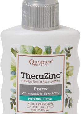 Quantum Health TheraZinc Oral Spray, Made with Zinc Gluconate for Immune Support and Throat Relief in a Soothing Spray, 2 Oz.