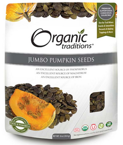 Organic Traditions Pumpkin Seeds, Jumbo 454 g