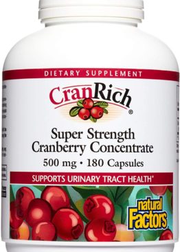 Cranrich By Natural Factors, Super Strength Cranberry Concentrate,