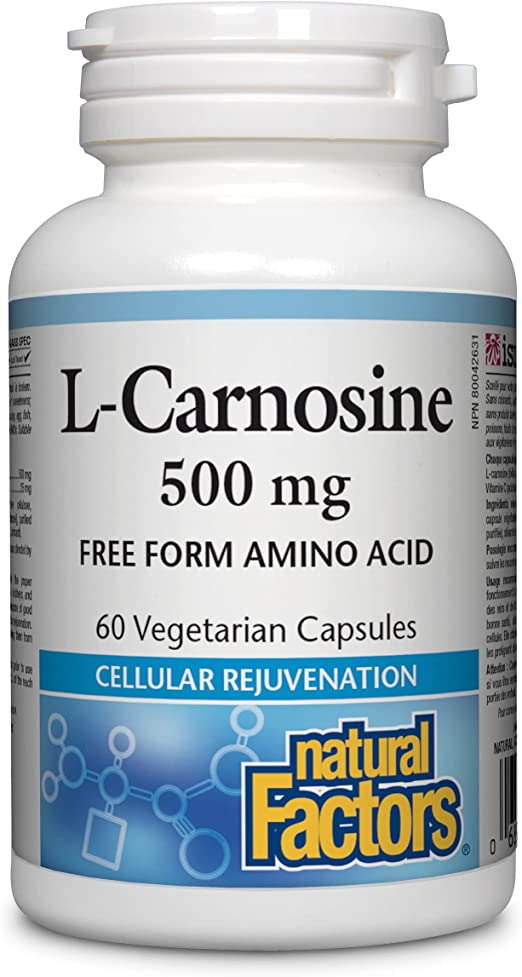 Natural Factors L-Carnosine 500 mg (60 VCaps)