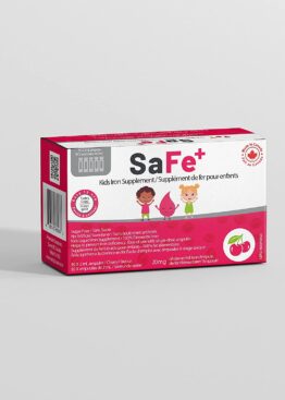 SaFe+ Liquid Iron for Children | Great Tasting Cherry Flavour |Easy to Use 20mg/2mL iron per ampule | 30 Unit-Doses (2 ml Each)