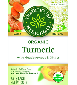 Traditional Medicinals Org Turmeric Meadowsweet & Ginger