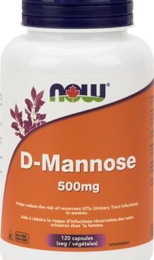 NOW D-Mannose 500 mg 120 Capsules