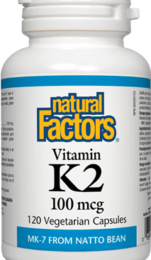 Natural Factors Vitamin K2, 100mcg 120 caps