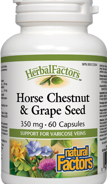Natural Factors Horse Chestnut & Grape Seed 350 mg 60 capsules