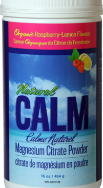 Natural Calm Magnesium Raspberry Lemon 16 oz/ 454 g