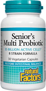 Natural Factors Seniors Multi Probiotic 8 Strain Formula 30 Capsules