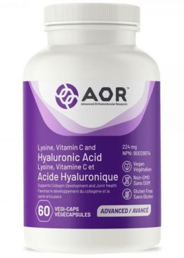 AOR Lysine, Vitamin C & Hyaluronic Acid 60 Veggie Caps