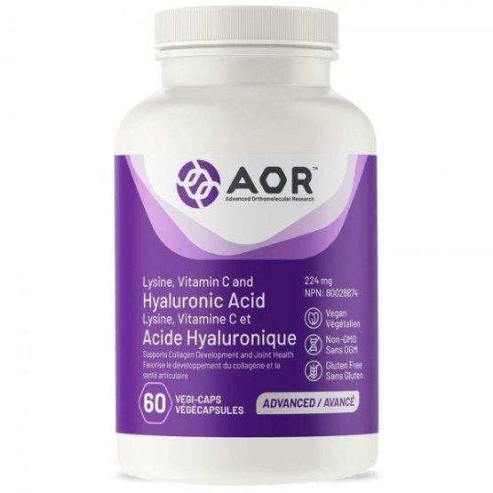 AOR Lysine, Vitamin C & Hyaluronic Acid 60 Veggie Caps