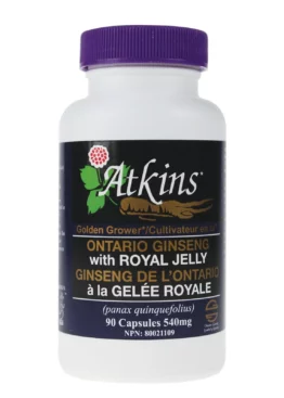 Atkins Ginseng Ontario Ginseng With Royal Jelly 90 Caps 540 mg