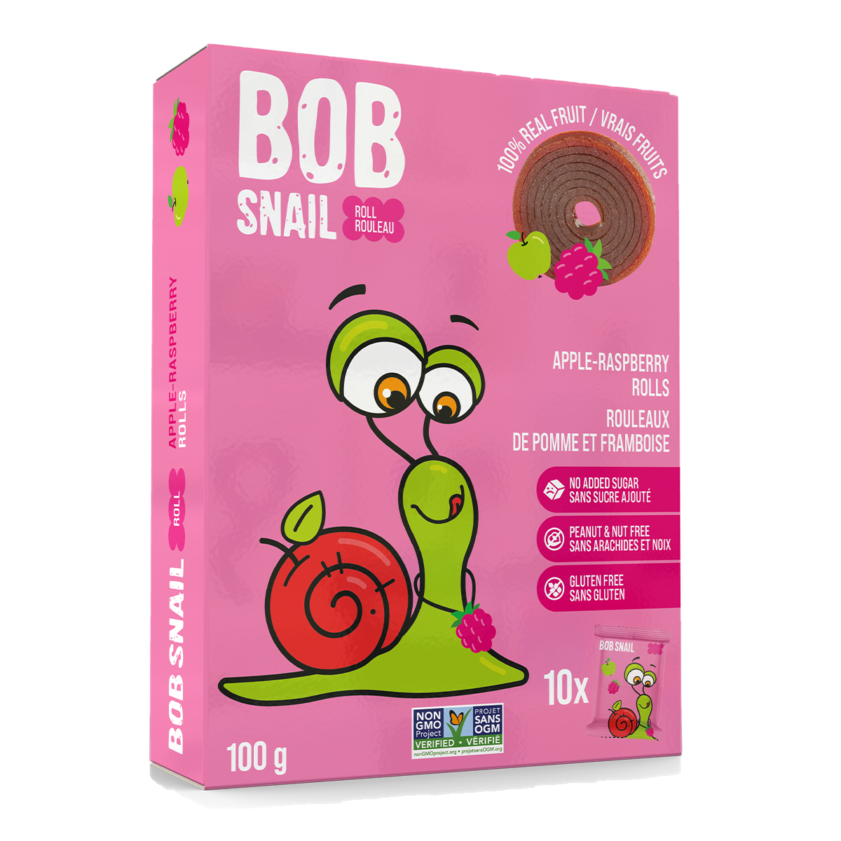 Bob Snail Apple Raspberry 10 Count 100g