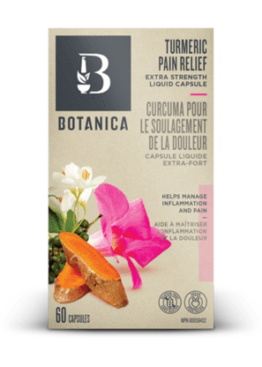 Botanica Turmeric Pain Relief Extra Strength 60 Liquid Capsules