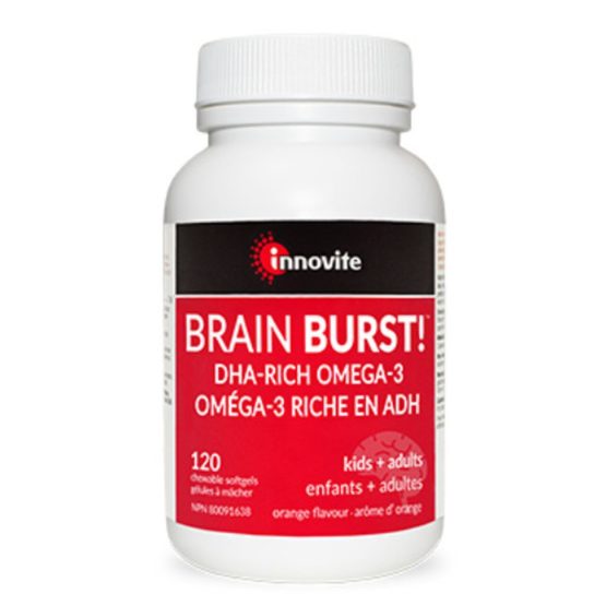 Innovite Brain Burst! DHA-Rich Omega-3 120 chewable softgels Innovite Health