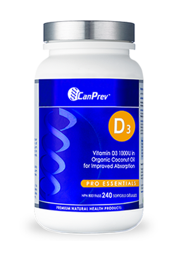 CanPrev D3 with Organic Coconut Oil 240 Softgels