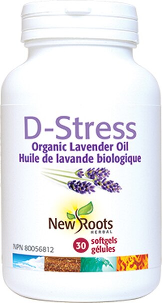 New Roots D-Stress Organic Lavender Oil 30 softgels