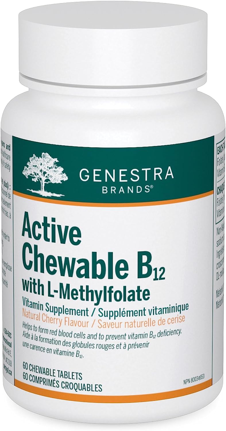 Genestra Brands Active Chewable B12+L-Methylfolate 60 capsules