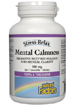 Natural Factors STRESS-RELAX MENTAL CALMNESS - 60 CHEWABLE TABLETS