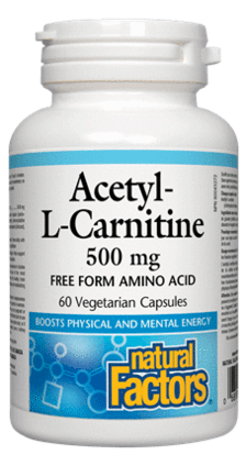 Natural Factors Acetyl-L-Carnitine 500 mg 60 Capsules