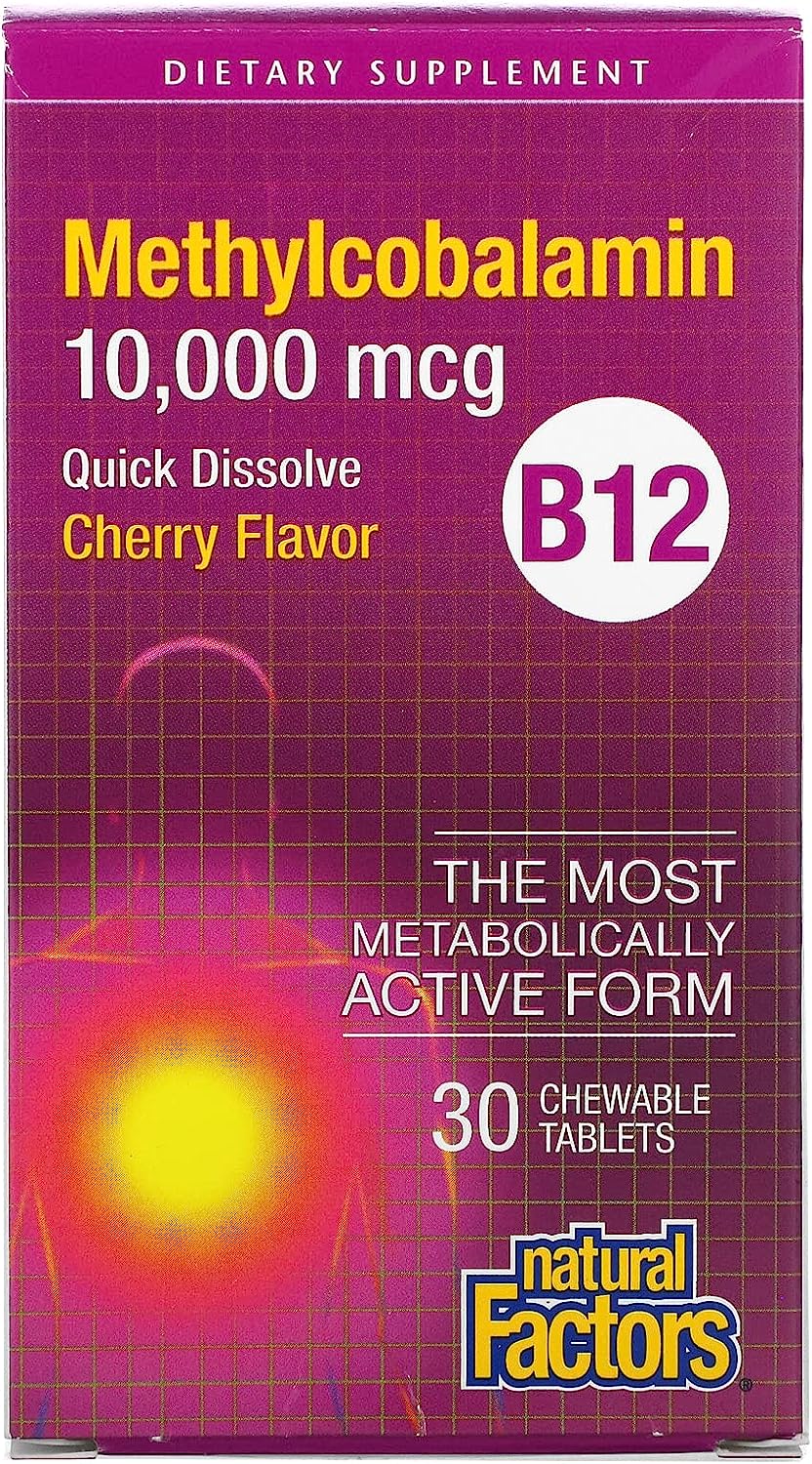 Natural Factors B12 methylcobalamin 10000 mcg 30's
