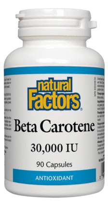 Natural Factors Beta Carotene 30,000 IU 90 Capsules