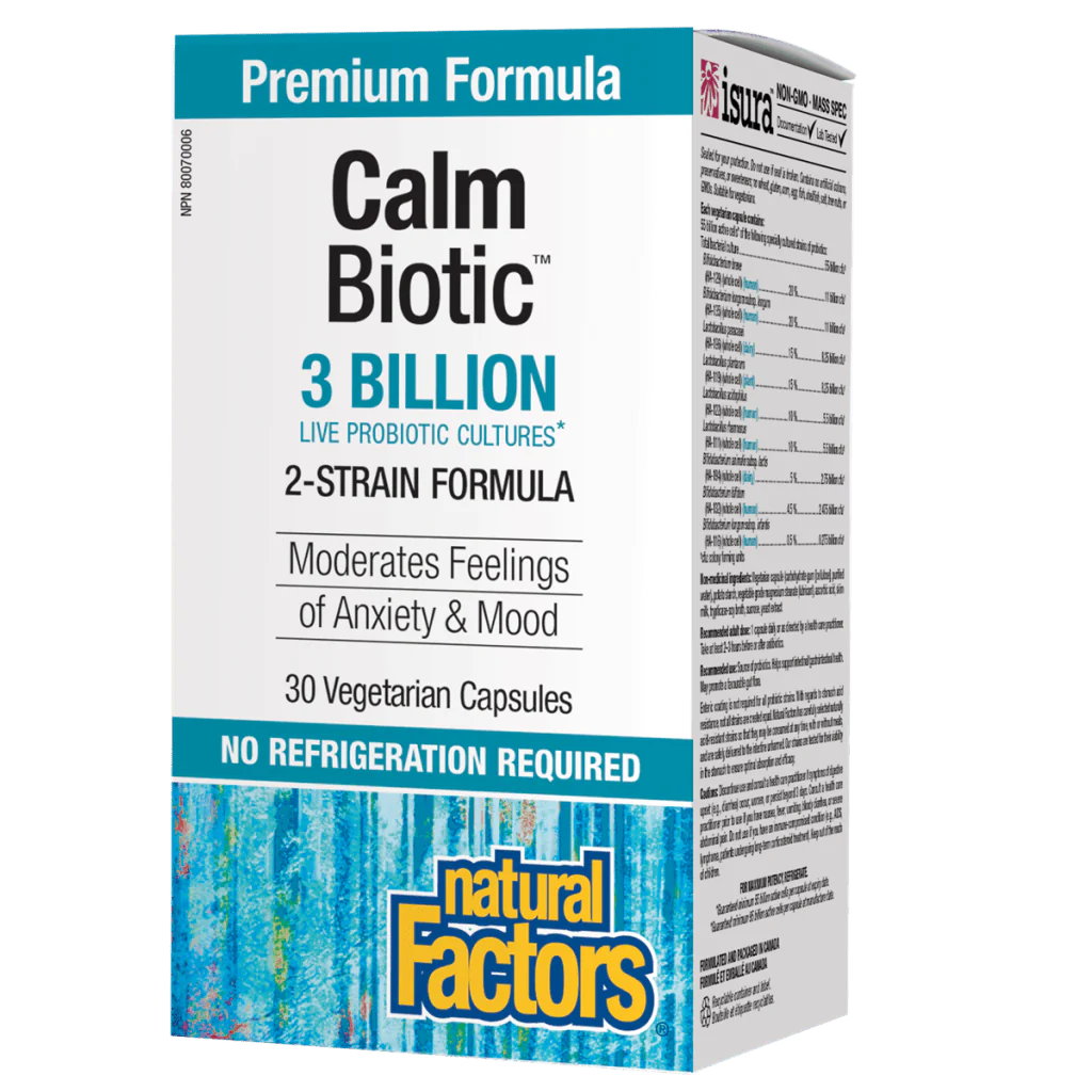 Natural Factors Calm Biotic 3 Billion 30 Vegetarian Capsules