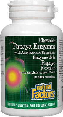 Natural Factors Chewable Papaya Enzymes 120 Tablets 120 Chewable Tablets