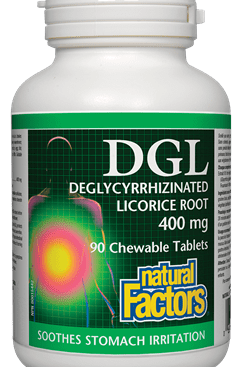 Natural Factors Deglycyrrhizinated Licorice Root 400 Mg 90 Tablets
