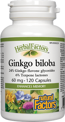 Natural Factors Ginkgo Biloba 60mg 120 Capsules