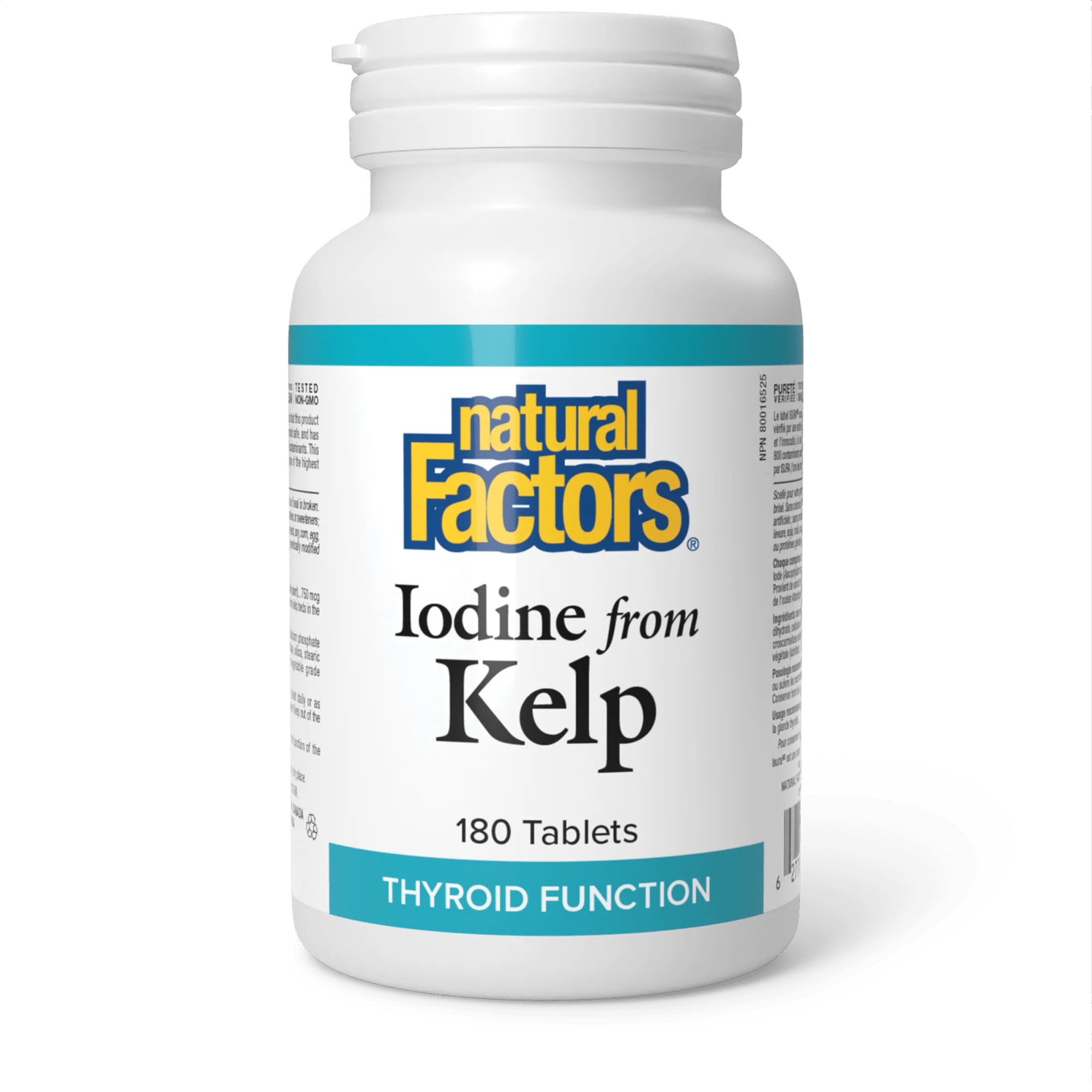 Natural Factors Iodine From Kelp 180 Tablets