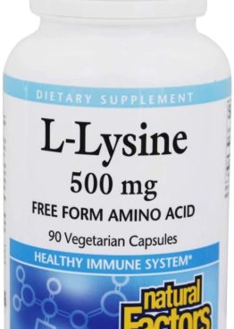 Natural Factors L-Lysine 500 mg 90 capsules