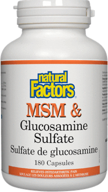 Natural Factors MSM & Glucosamine Sulfate 180 Capsules
