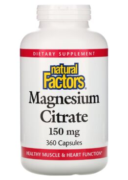 Natural Factors Magnesium Citrate 150 mg 360 Capsules