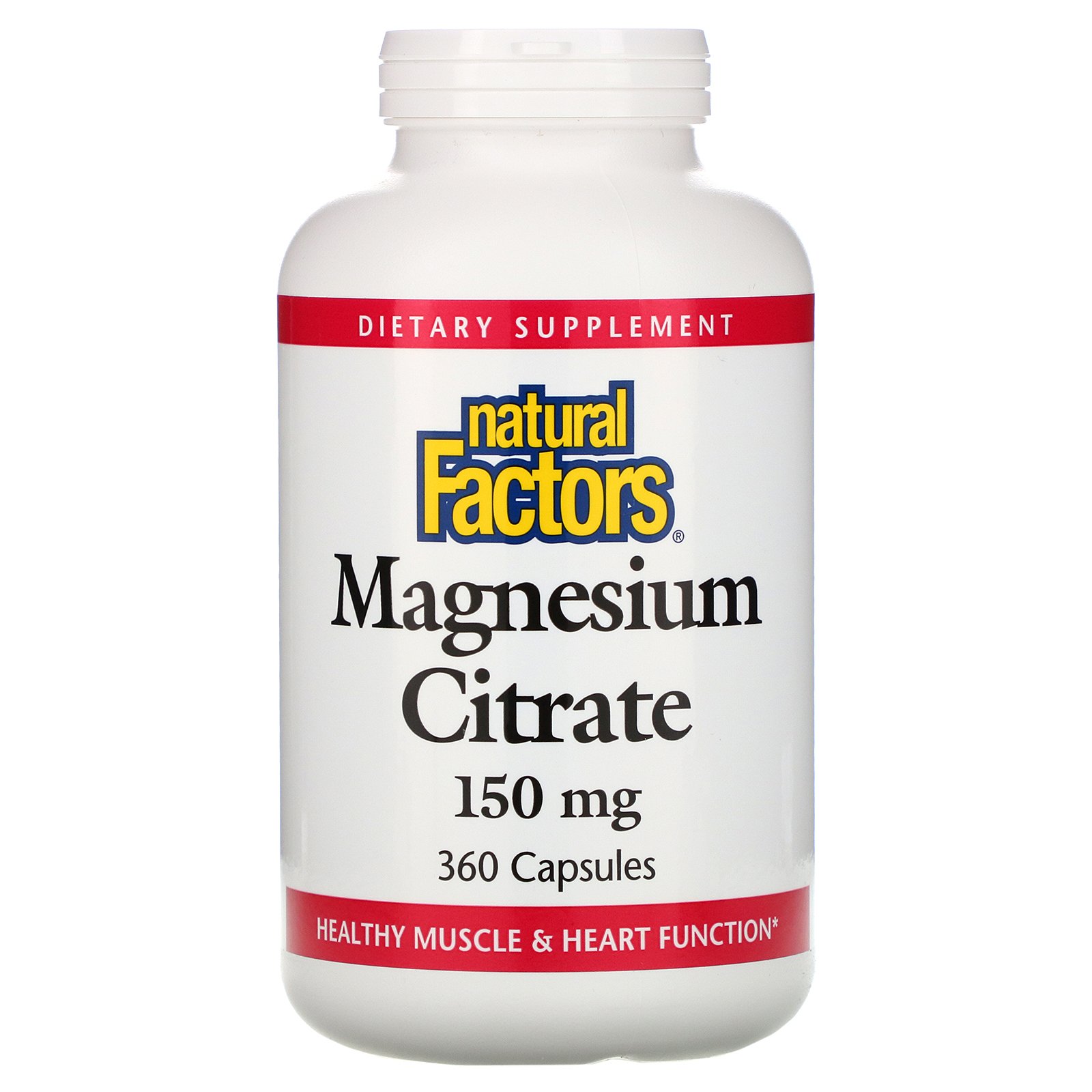 Natural Factors Magnesium Citrate 150 mg 360 Capsules