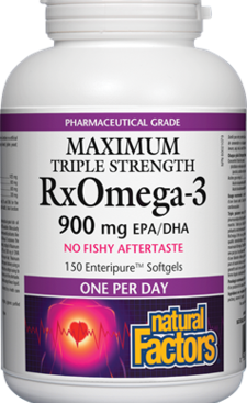 Natural Factors Maximum Triple Strength RxOMEGA-3 150 Softgels