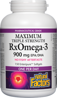Natural Factors Maximum Triple Strength RxOMEGA-3 150 Softgels