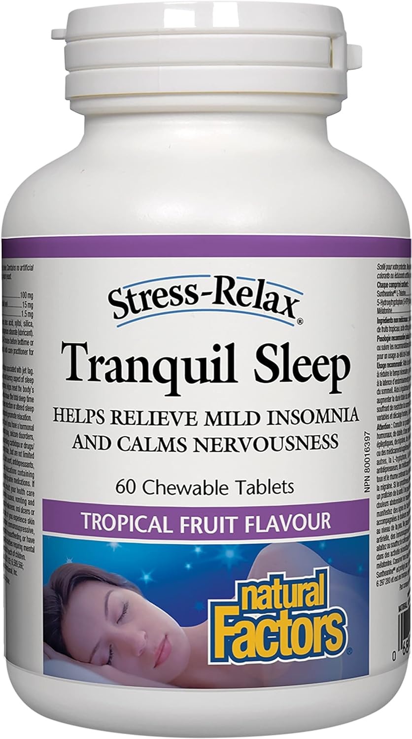 Natural Factors Stress-Relax Tranquil Sleep, 60 Chewable Tablets