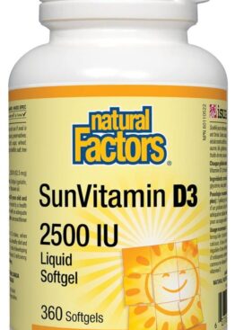 Natural Factors SunVitamin D3 2500 IU 360 Liquid softgel