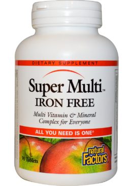 Natural Factors Super Multi Iron Free 180 tablets