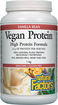 Natural Factors Vegan Protein - Vanilla Bean 1 kg